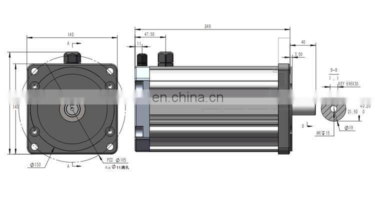 HFM062 310VDC 2200W 3500RPM BLDC sensorless brushless bldc motor for vacuum pump