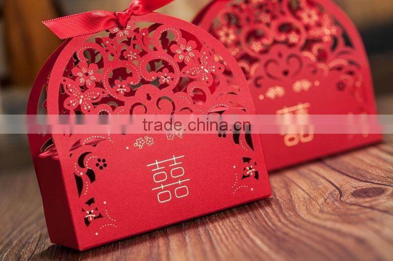 chinese traditional style custom wedding lovely paper candy box