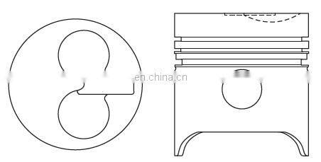 Engine piston kit DG Piston 3 RINGS Bore Dia. 88.00mm 2530CC CDP BRAND PISTON 1310187309 1310187306 13101-87309 13101-87306
