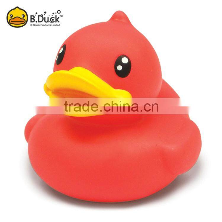 Fanny cute red rubber custom LED floating bath duck