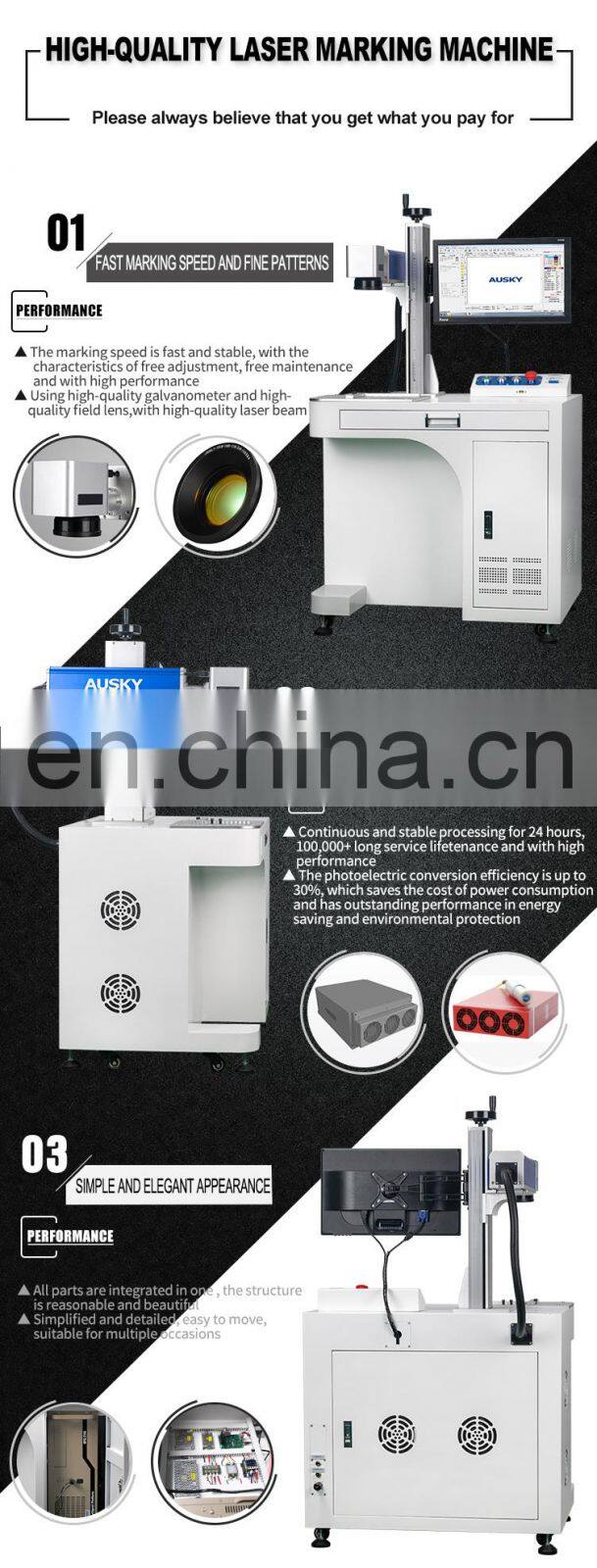 Factory Direct Selling High Quality 20W 30W 60W 100W JPT Fiber Laser Marking Machine For Various Industries