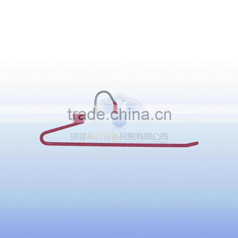 Fashion design fushia pvc coated clothes hanger for towels