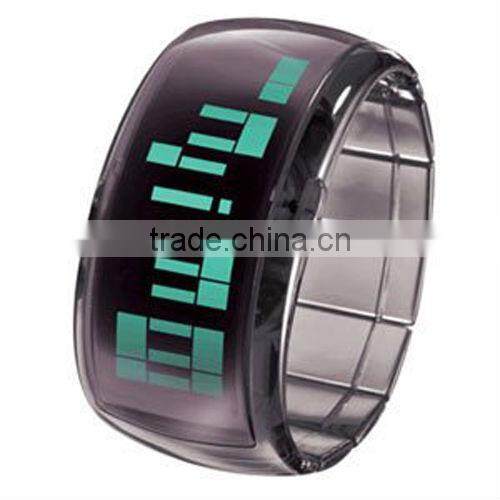 silicon watch 2013 women silicone led watch wide bracelet watch