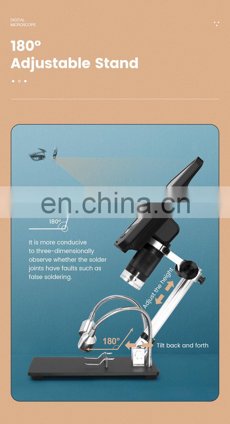 Andonstar AD208 2MP 5X-260X USB Digital Microscope With 8.5" LCD 1080P For Repair PCB Soldering SMD