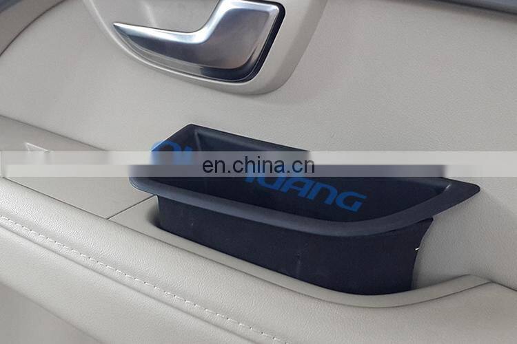 Beige Black Front Door Storage Box Glove Armrest Box Container Holder Tray For VOLVO S80 XC70 V70 Accessory with mat Car Styling