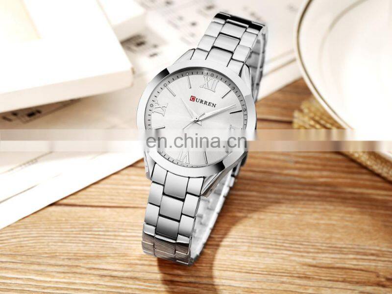 CURREN 9007 Elegant Quartz Japan Movt Ladies Watch Date Stainless Steel Women Fashion Hand Watches Clock