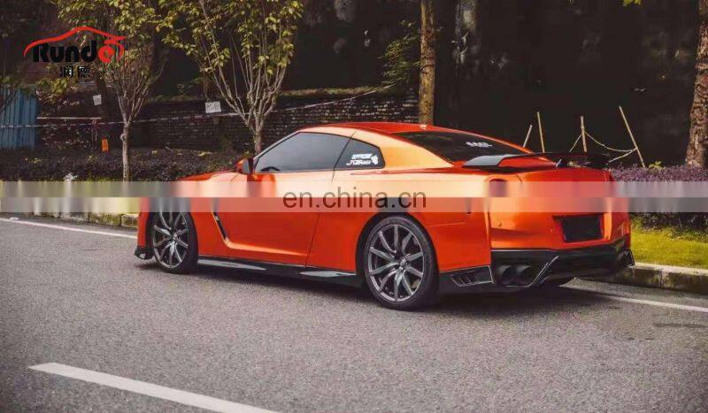 Runde Upgrade To 17+ GT-R PP Material Car Bumper Side Skirts Engine Hood Front Rear Lights Body Kit For Nissan GTR R35 2008+