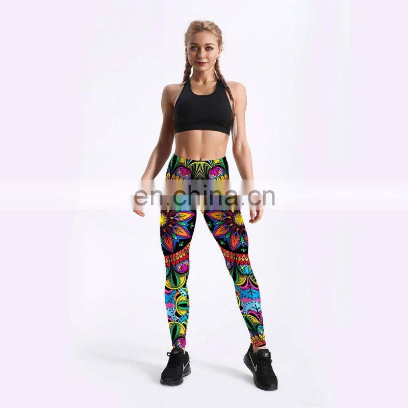 2020 Latest style Leggings sublimation printing Legging Women Calf-Length White Pants Black Casual Capri's Hot Elastic Legging