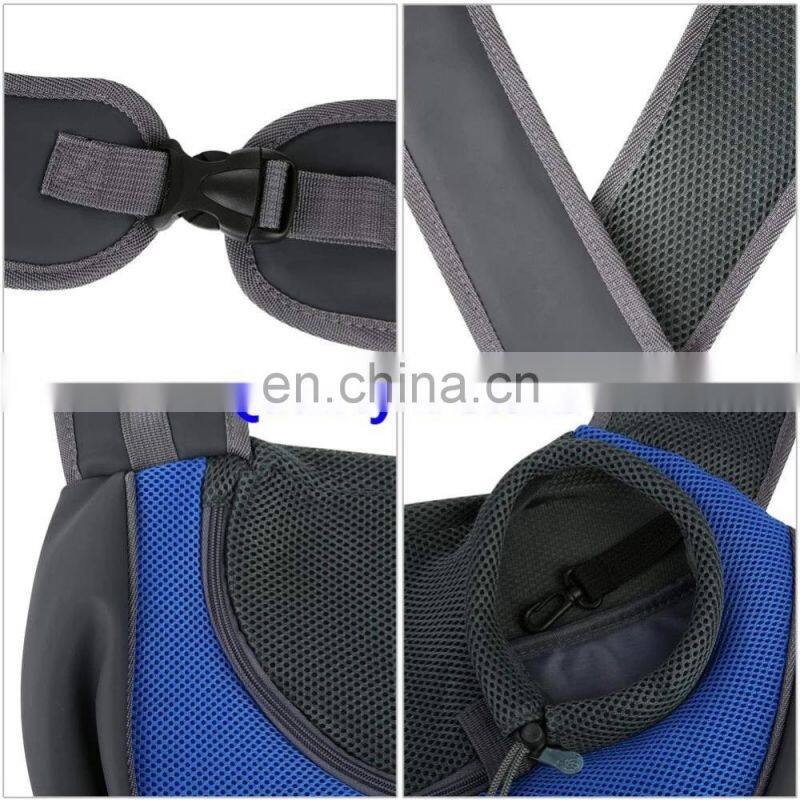 Breathable Pet Dog Carrier Outdoor Travel Pouch Mesh Oxford Single Shoulder Bag Sling Comfort Travel Tote Shoulder Bag