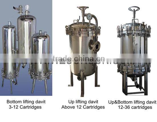 Food grade stainless steel micron filter housing