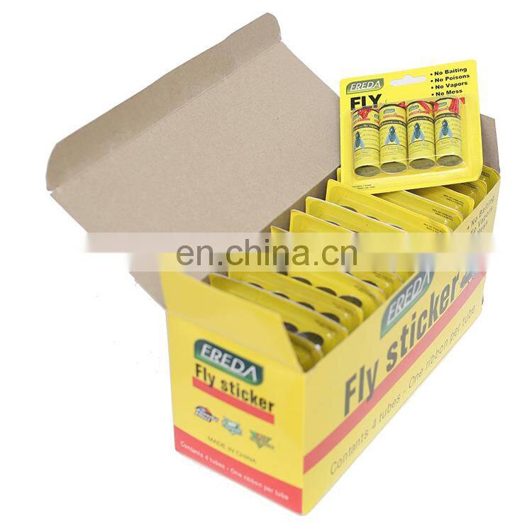 Top selling catcher winged insect glue trap 4 rolls eco-friendly sticky fly catcher ribbon