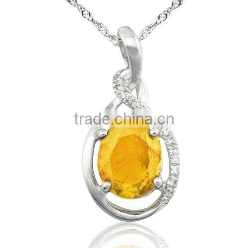 wholesale antique gemstone silver pendant in delecate design