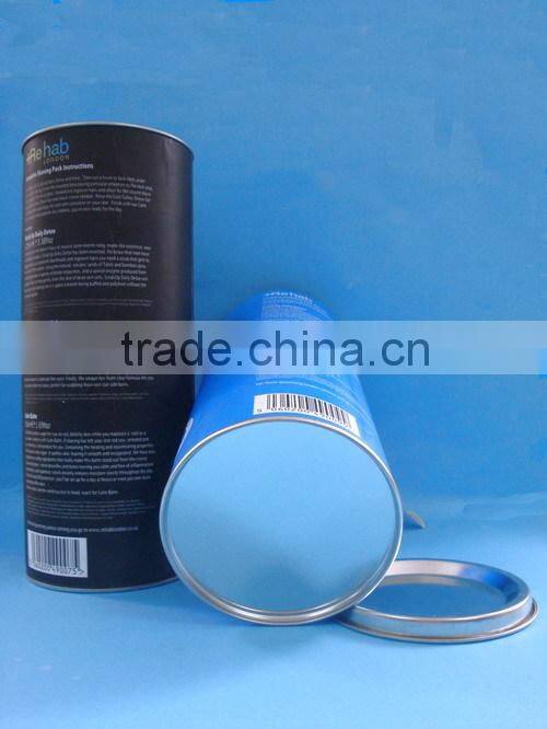 Cylindrical aluminum food package box,food grade aluminum box