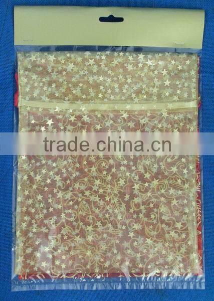 8*12cm gold organdy drawstring wedding/christmas/party gift bags china manufacturer for packing candy gift