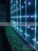 Curtain Wall Temper Glass with Color LED lights