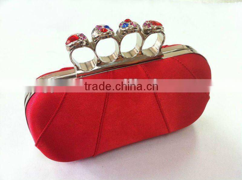 factory sell 4 rings&red party clutch bags