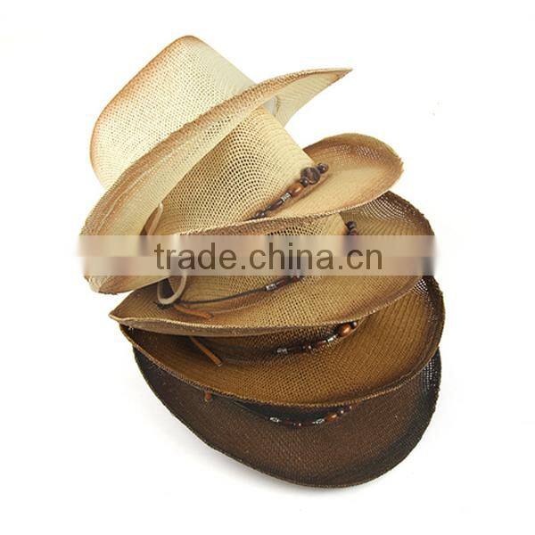 2015 Unisex Top quality mexican sombreros bulk straw cowboy hats mens Straw Beach Hat for sale