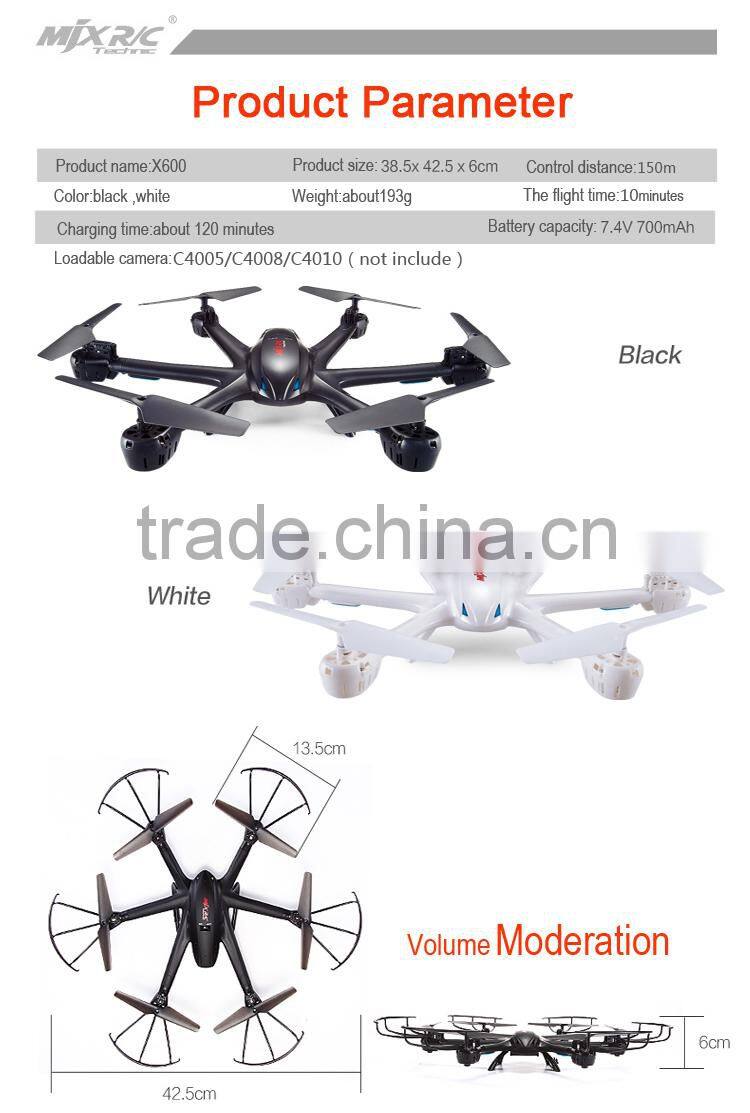 New arriving! MJX X600 drone Upgrade 2.4G 6 Axis RC Quadcopter Can Add C4002 & C4005( wifi FPV) Camera CF mode drone