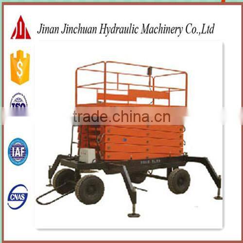 6m 300kg Excellent quality four wheel mobile scissor lift platform