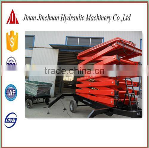 6m 300kg Excellent quality four wheel mobile scissor lift platform