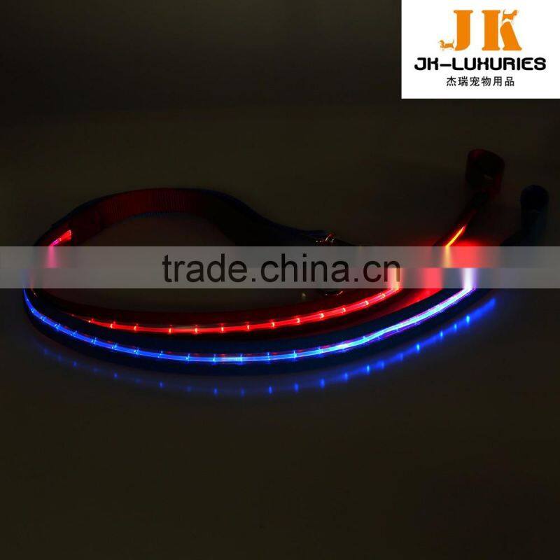 high-end quality anit lost nylon led dog leash safety walking at night
