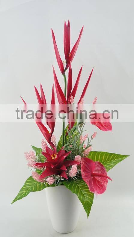 High quality indoor home decor artificial flower arrangements/artificial flowers China
