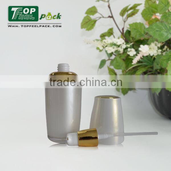 2015 White Pearl Acrylic Plastic Lotion Bottle with Pump 30ml 50ml 120ml