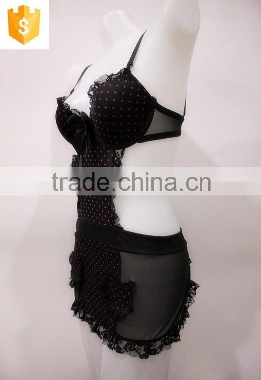 extreme hot sexy lingerie , stiff mesh fabric Ladies Sleepwear,baby doll fashion lace open transparent