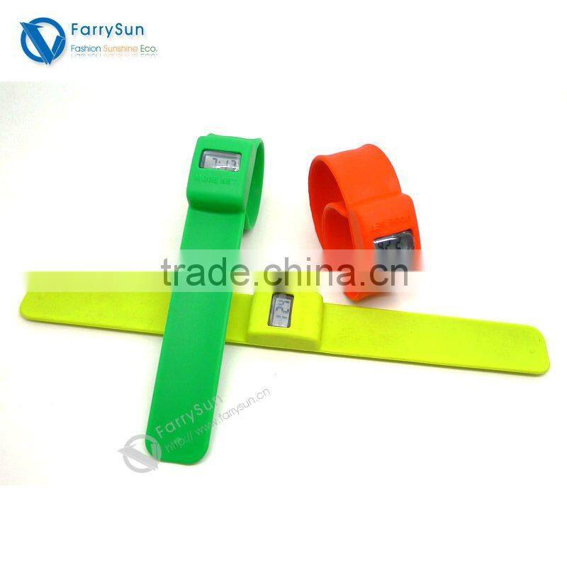 Shining trendy harmless silicone watches top brand
