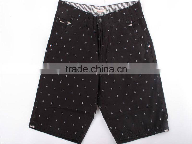 Mens cheap 100% garment stock lot printed shorts