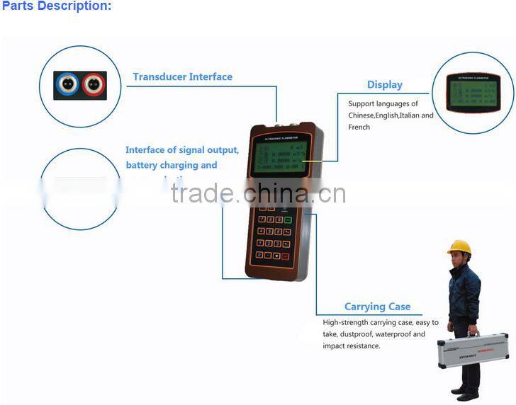 handheld sewage / water / hydraulic oil flow meter low cost