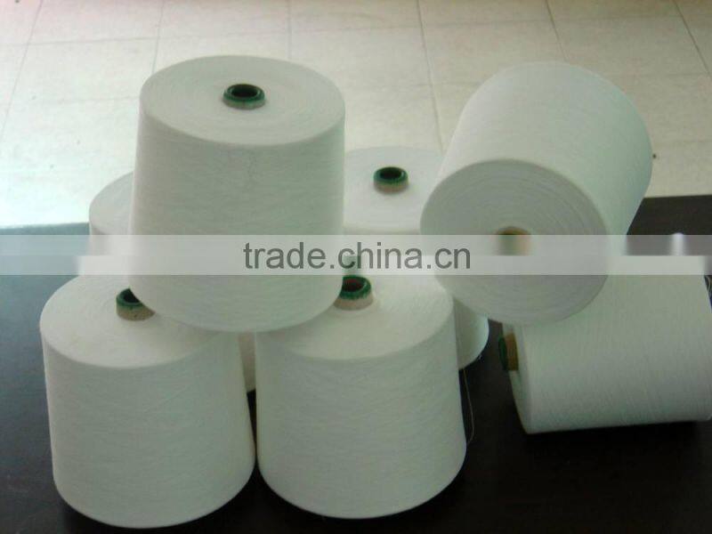 Recycled polyester virgin yarn close virgin spun yarn 30s 40s 50s