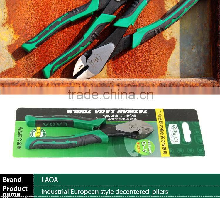 industrial European style decentered diagonal pliers