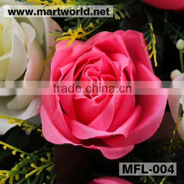 Wholesale wedding artificial flower bouquets; Decorative rose bouquet for home,hotel,event,party&wedding decoration(MFL-004)