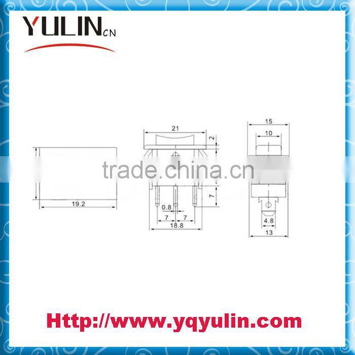 PA66 KCD1-103 3Pin 250Vac 20A ON OFF ON rocker switch