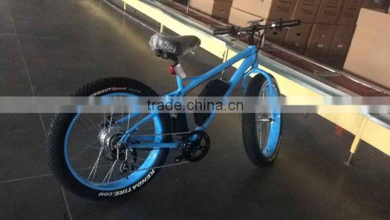 26 inch electric snow bike;48V 500W electric snow fat tire bicycle;Aluminum alloy snow bike
