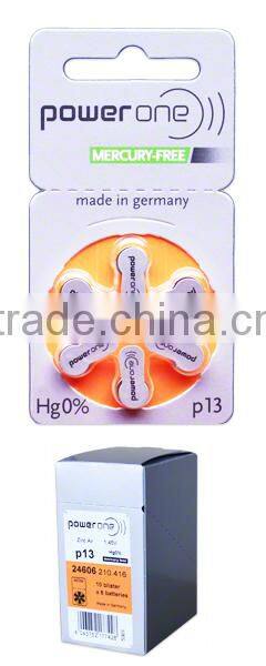 Good Quality hot sale Hearing Aid Zinc Air mercury free Battery power one battery size 13A