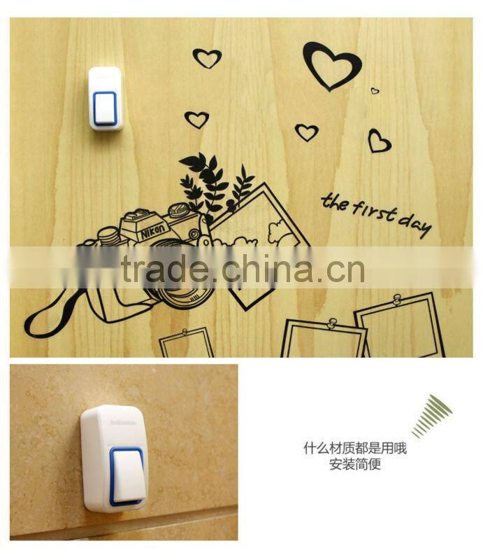 CE /ROHS standard Battery-free wireless bell working range 120 meters high-end wireless doorbell