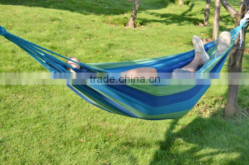 Solid outdoor leisure canvas double person hammock