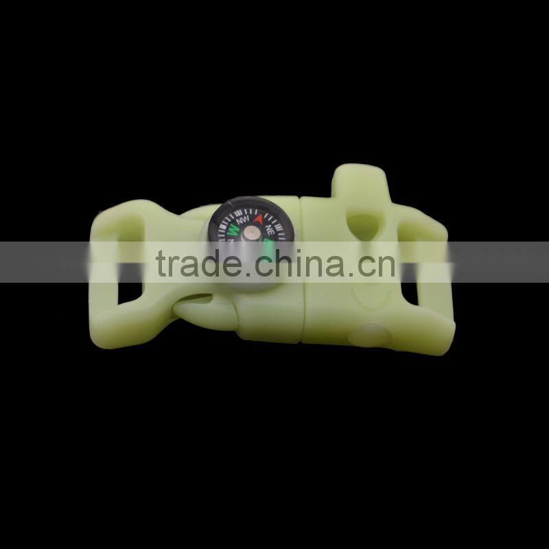 2015 new 3/8'' buckle firestarter whistel buckles with for paracord bracelet