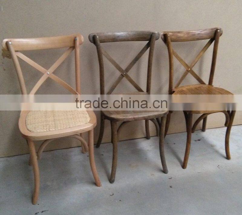 nature wood cross x back dining chair