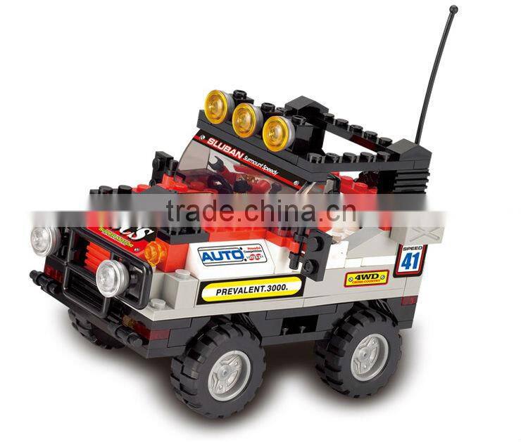 bd-7530132 children toys brick Plastic intelligent building block off-road car 167pcs