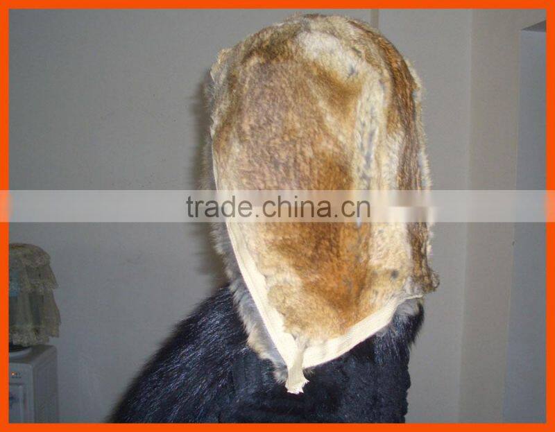 down jacket rabbit fur hood lining