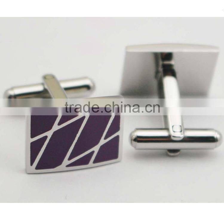 New Design Blue Silver Copper Cufflinks Custom
