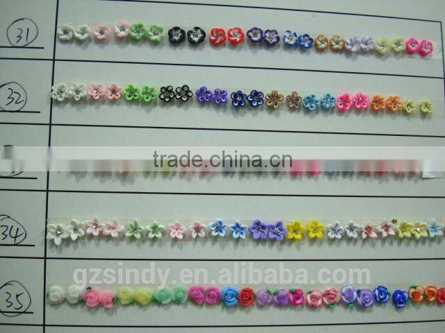 Nail art 3D resin color flower with crystal nails accessories ZX:F545