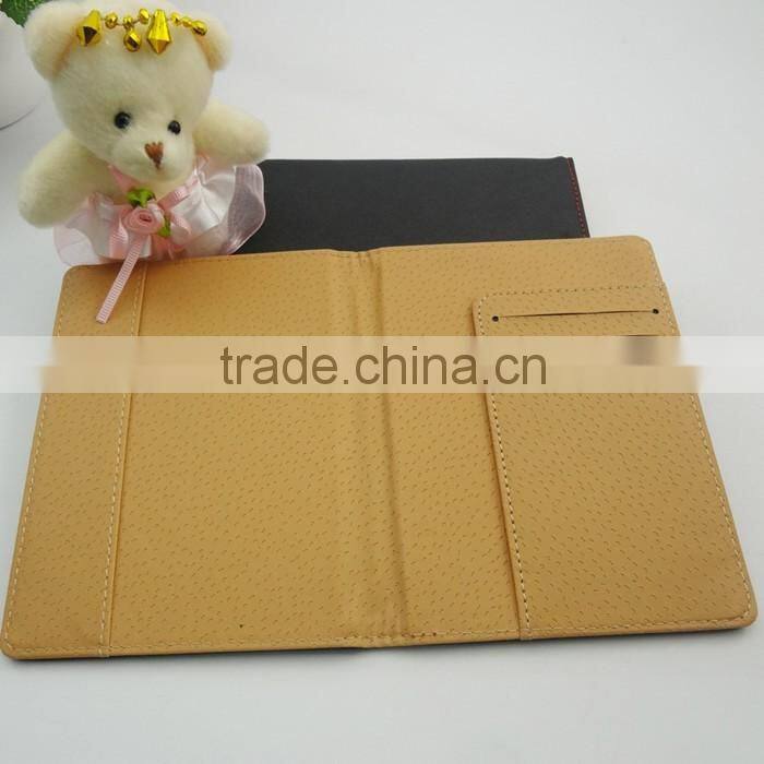 embossed logo black pu custom passport cover