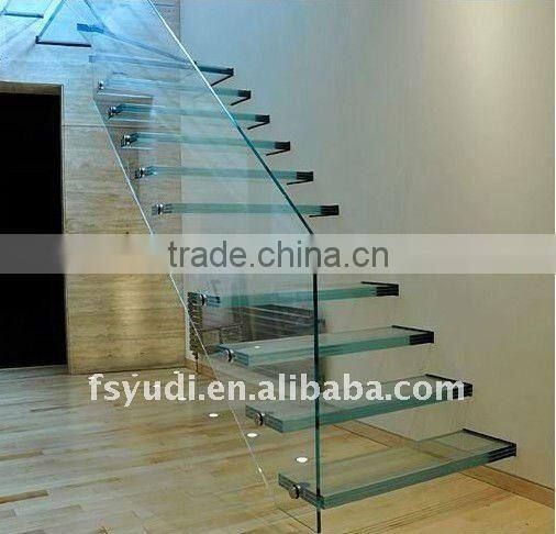 glass staircase and balusters