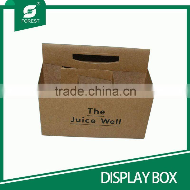 CHINA FACTORY SUPPLIER CUSTOM MADE BROWN PAPER DISPLAY BEER BOX SIX WINE BOTTLES HOLDERS
