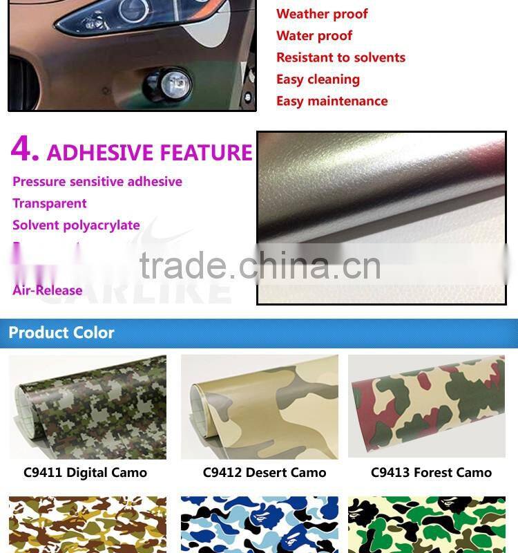CARLIKE Stretch Auto Vinyl Film Digital Camouflage Sticker Foil