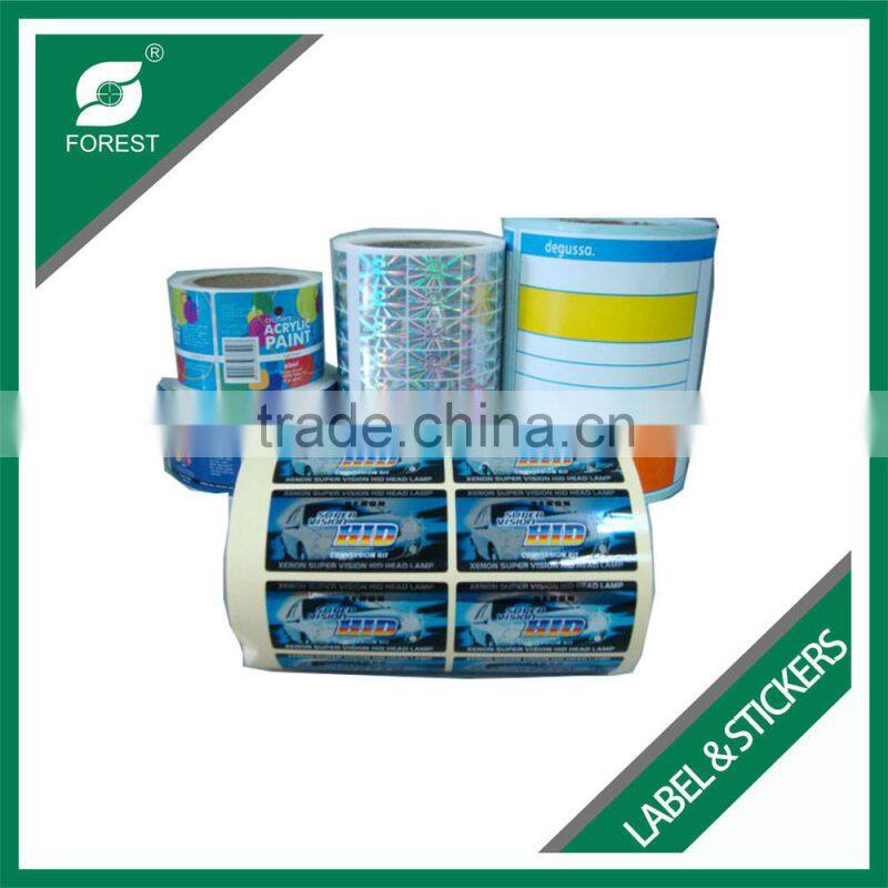 CUSTOM DESIGN METALLIC GOLD STICKERS PET SHRINK LABELS WITH COLOR PRINTED